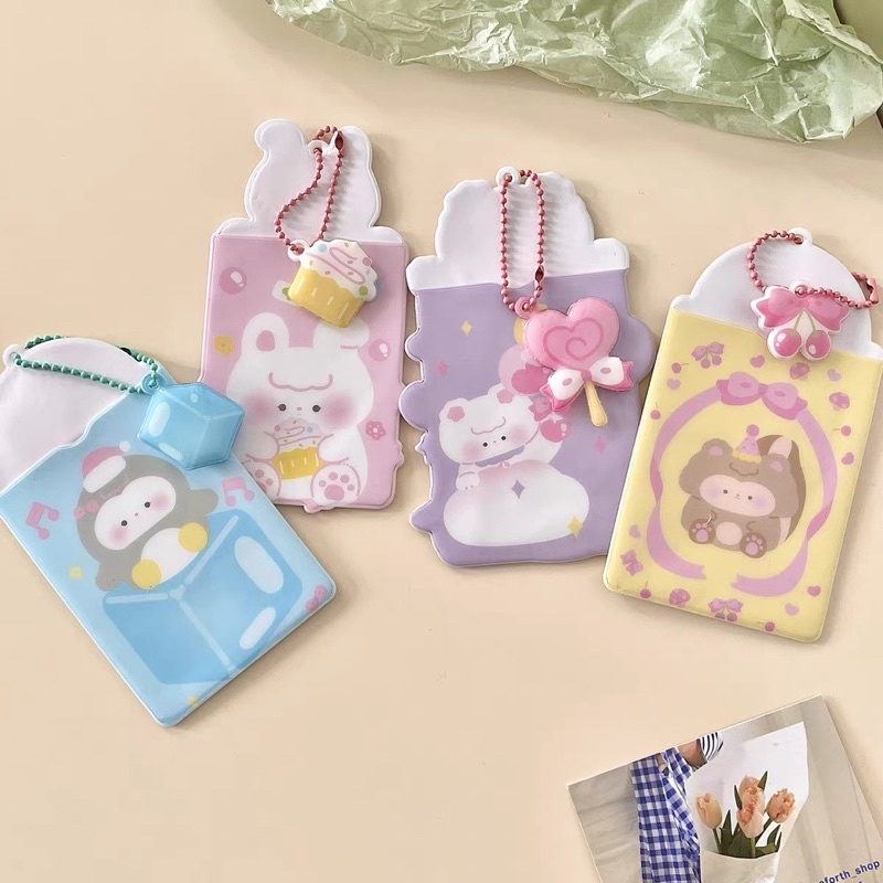 Card Holder Creami Bear - thẻ đựng ảnh , bảng tên dễ thương