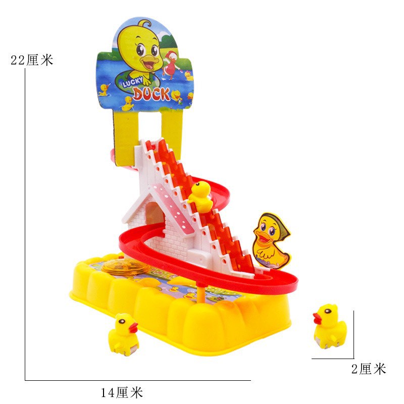 Đồ chơi cho bé mẫu cầu trượt vịt leo thang có phát nhạc cho bé trai bé gái