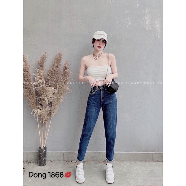 Quần jeans dáng boy cạp cao chất đẹp loại 1