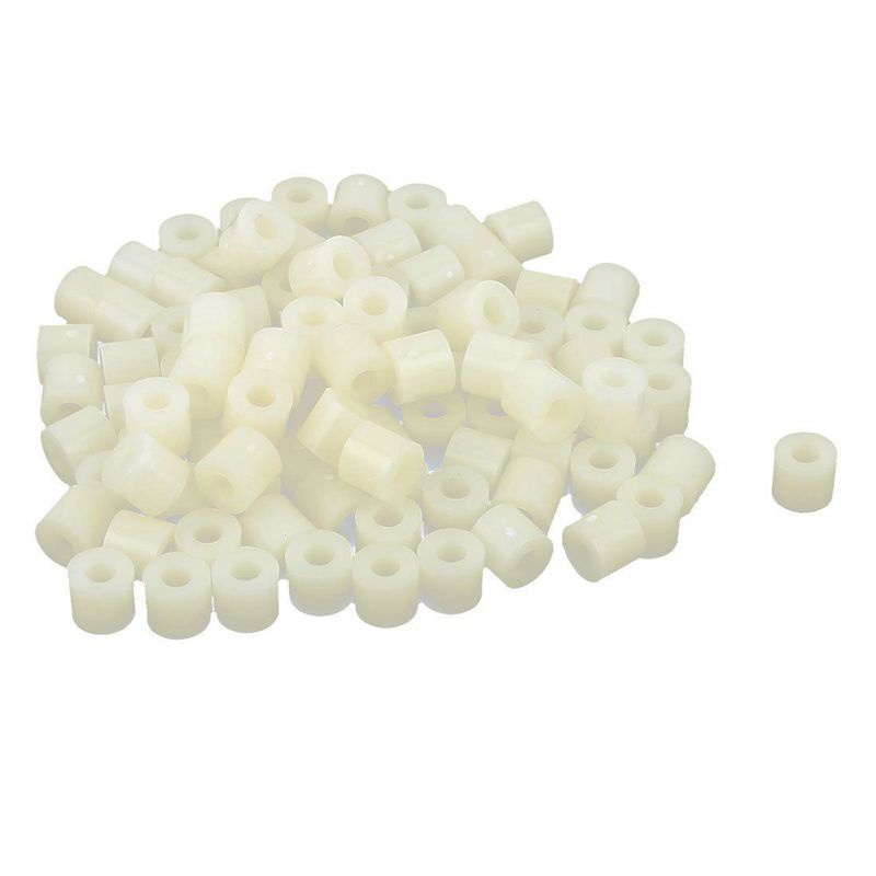 Bộ 100 Vòng Đệm Nhựa 7Mmx3.2Mmx6Mm Màu Ngà