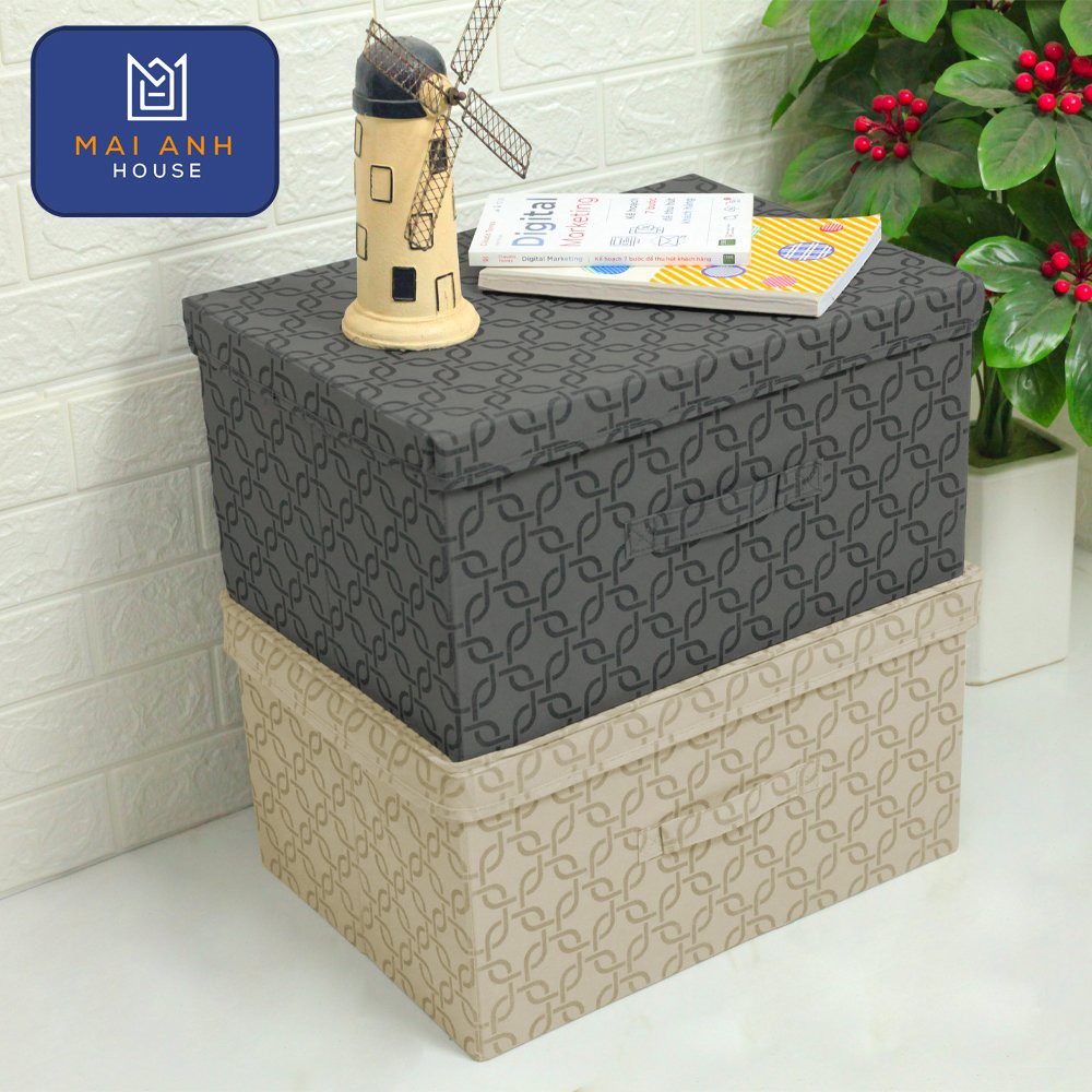 Combo 5 hộp chia ngăn đựng đồ lót, quần tất Mai Anh House, họa tiết hoa thị sang trọng