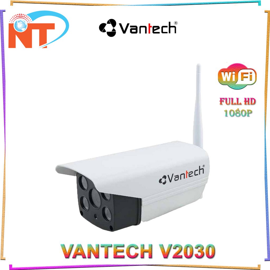 Camera Ip Wifi Ngoài Trời Vantech V2030 Full HD 1080P - Hàng Chính Hãng