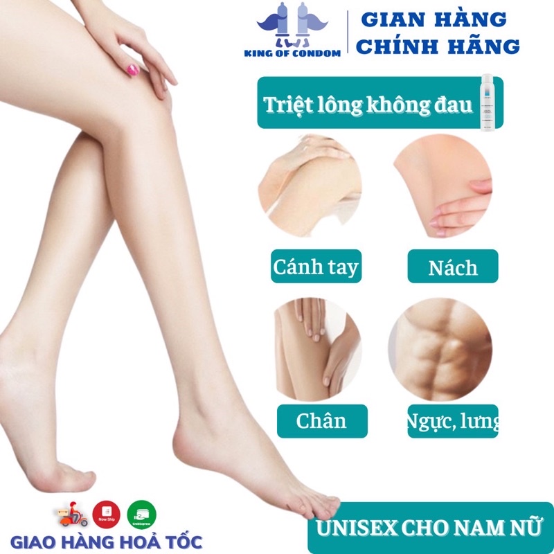 Xịt tẩy lông DETVFO Không Đau Lành Tính Dịu Nhẹ - Kem tẩy lông nách, tay, chân, lưng dạng xịt 150ml KOCODA