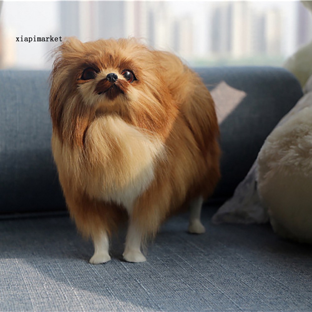 Mô hình chú chó Phốc sóc nhân tạo đáng yêu dùng làm phụ kiện chụp ảnh và trang trí tiện dụng
