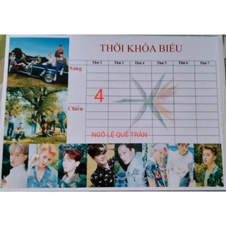 [MUA 1 TẶNG 1] Thời khóa biểu EXO