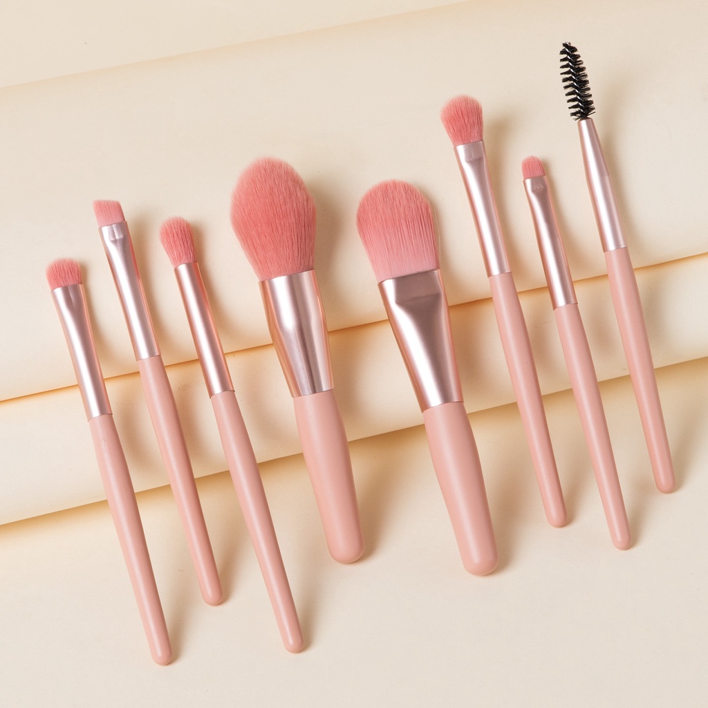 Set 8 Cọ Trang Điểm mini Lông Mềm Tiện Dụng Khi Đi Du Lịch
