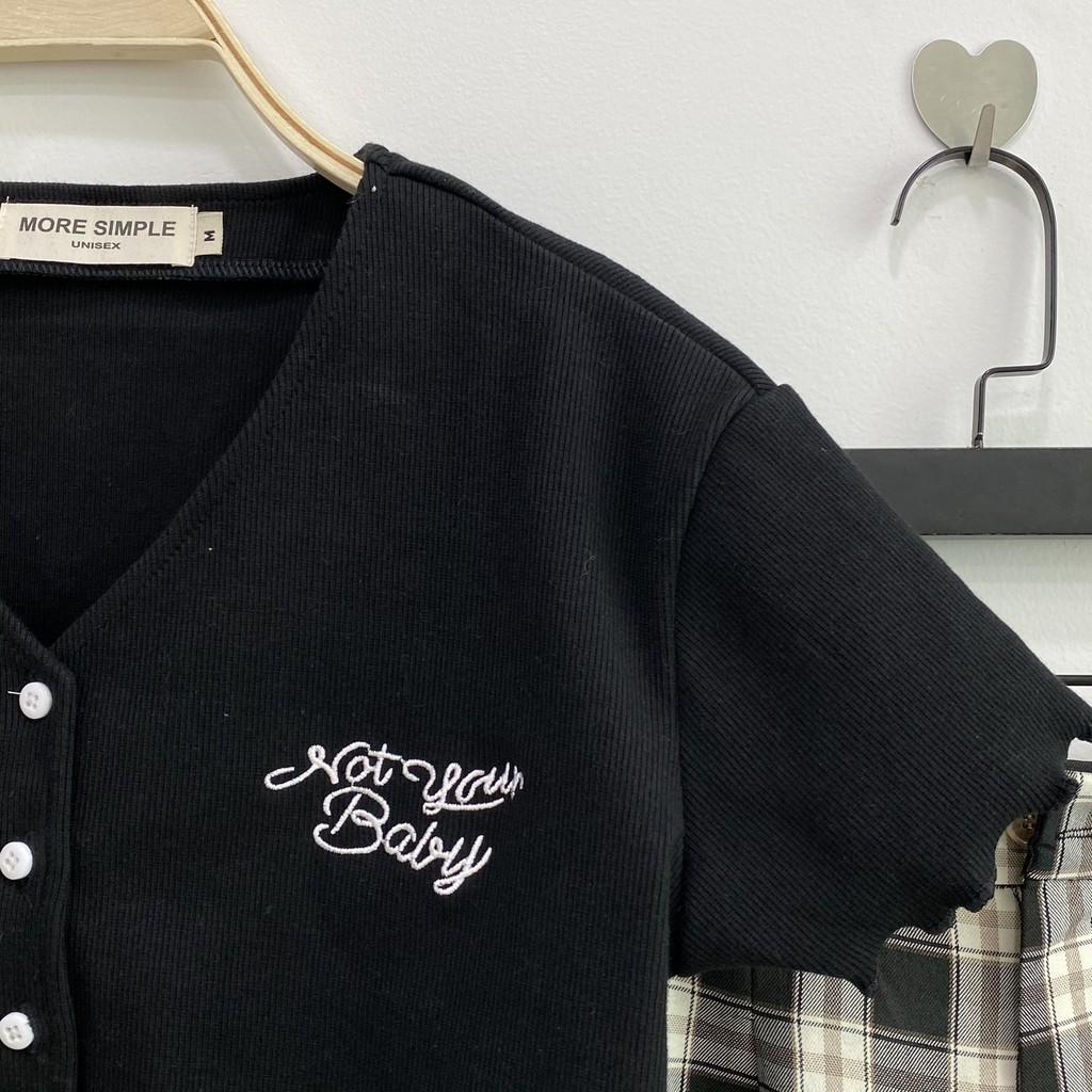 Áo croptop tay ngắn form rộng BABY ulzzang (ẢNH THẬT)