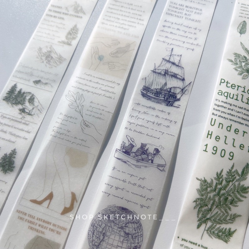 Washi chiết Washitape vintage cổ điển WS021