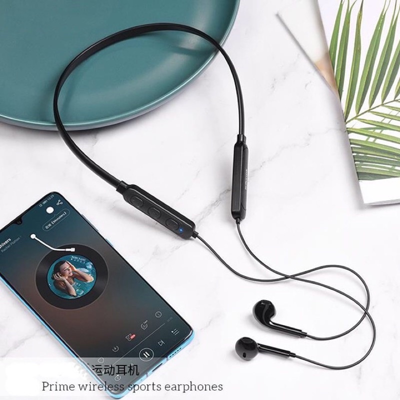 Tai Nghe Bluetooth, Tai nghe không dây WK-Design V29 có mic Cao cấp, âm thanh sống động, pin trâu, thiết kế choàng cổ