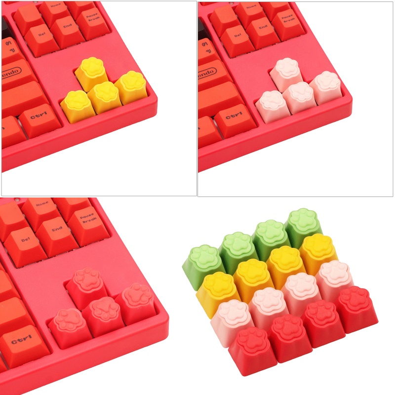 Nút Bàn Phím Bằng Hợp Kim Nhôm Hình Dấu Chân Mèo 3D Cho MX Switc