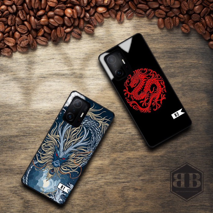 Ốp lưng kính cường lực Xiaomi Mi 11T 5G / Mi 11T Pro 5G các mẫu rồng cho nam