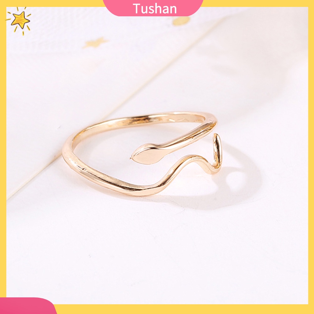 Nhẫn đeo ngón tay dự tiệc dạng lượn sóng điều chỉnh được thời trang cho nữ