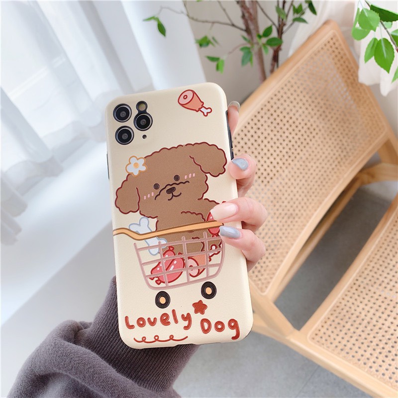 Ốp lưng, case điện thoại silicon dẻo nhám mịn Hàn Quốc hình dog cho iphone 7/8plus,x/xs/xsmax,11/11promax