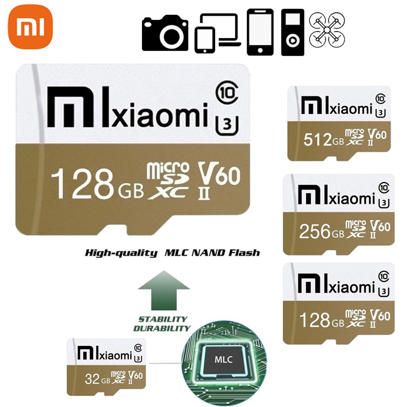 Thẻ Nhớ Xiaomi TF Card 1T 512GB 256GB 128GB UHS-Ii Tốc Độ Cao 10 Micro SD Cho Máy Ảnh / Điện Thoại