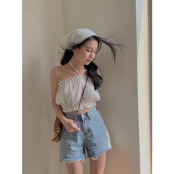 Áo yếm vải nhún kèm turban TKA281 LOLLIE STUDIO