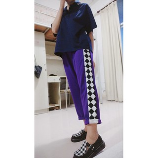 [SẴN ĐEN 39 - SALE] Giày ulzzang mũi tròn caro (ảnh thật khách đi ở cuối)