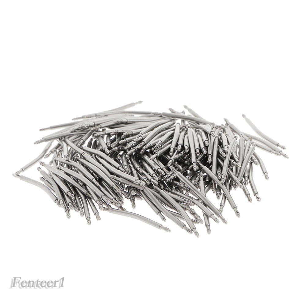 Bộ 200 thanh chốt ghép nối dạng cong làm dây đeo đồng hồ 16-26mm bằng thép không gỉ