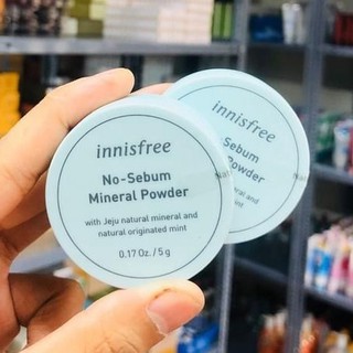 Phấn Phủ Kiềm Dầu Dạng Bột Khoáng Innisfree No Sebum Mineral Powder 5g Không Màu (Mẫu Mới)