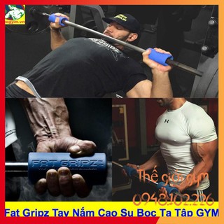 [sẵn] Fat Gripz Tay Nắm Cao Su Bọc Tạ Tập Gym (1 Đôi)
