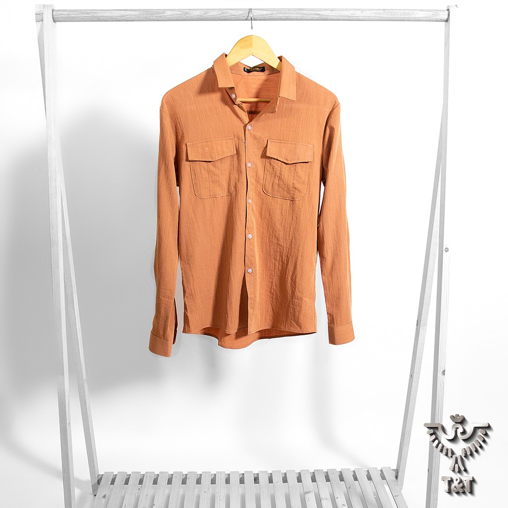 áo sơ mi nam kiểu dáng hàn quốc chất đũi xước loại đẹp vải thoáng mát tốt cho da SM403 | BigBuy360 - bigbuy360.vn