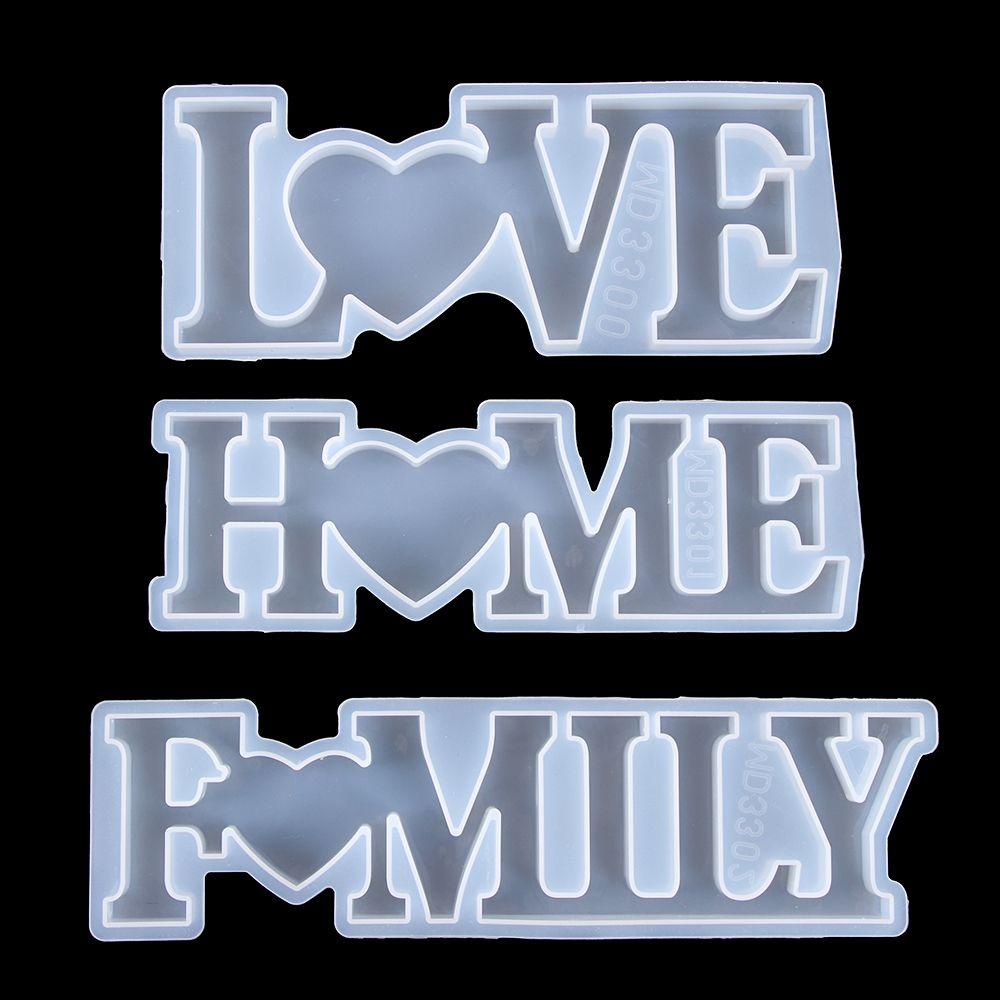 Khuôn Nhựa Làm Đồ Thủ Công Hình Chữ LOVE / HOME|Khuôn Keo Dán Chất Lượng Cao Tiện Lợi Dễ Sử Dụng