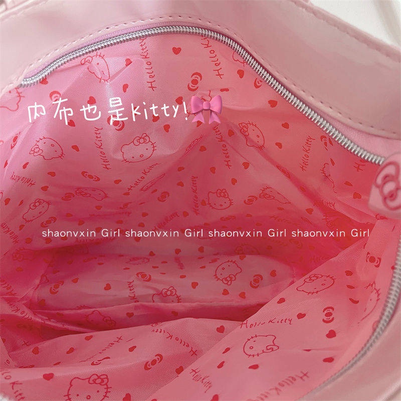 Túi Đeo Chéo Hình Mèo Kitty Hoạt Hình Đáng Yêu Thời Trang Mới Dễ Phối Đồ