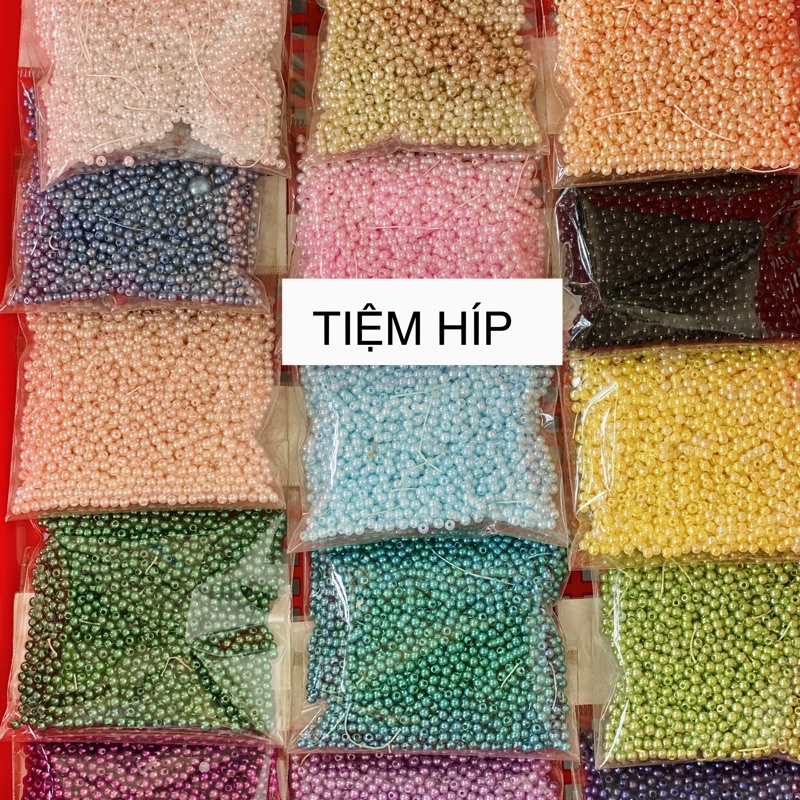 Hạt nhựa xỏ lỗ, 3mm