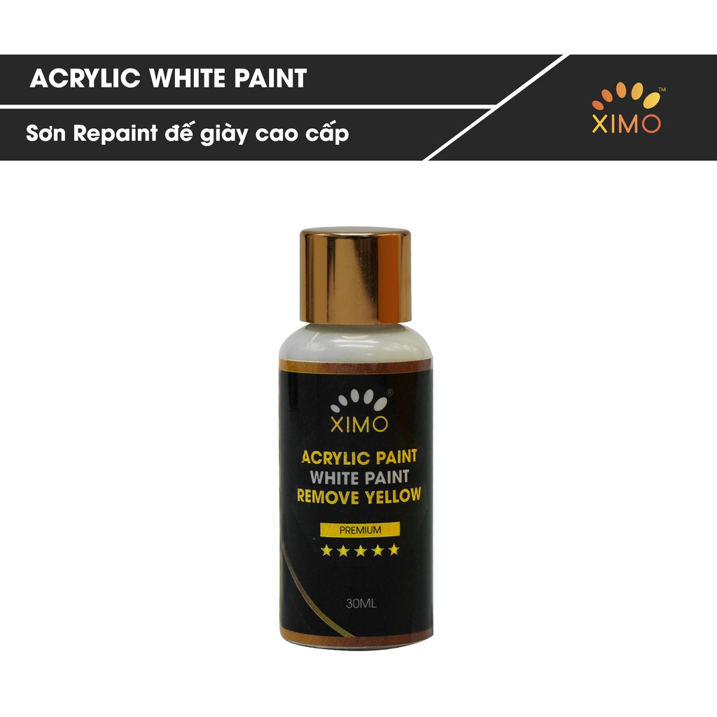 Sơn Repaint đế giày cao cấp Ximo Acrylic White Paint Premium 30ml XI15