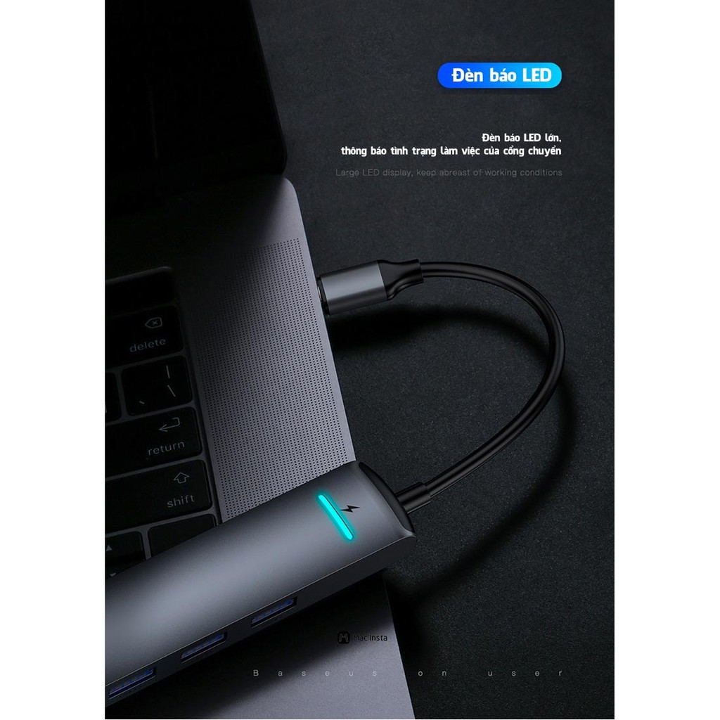 Cổng chuyển Baseus 4K HDMI Type-C 6in1