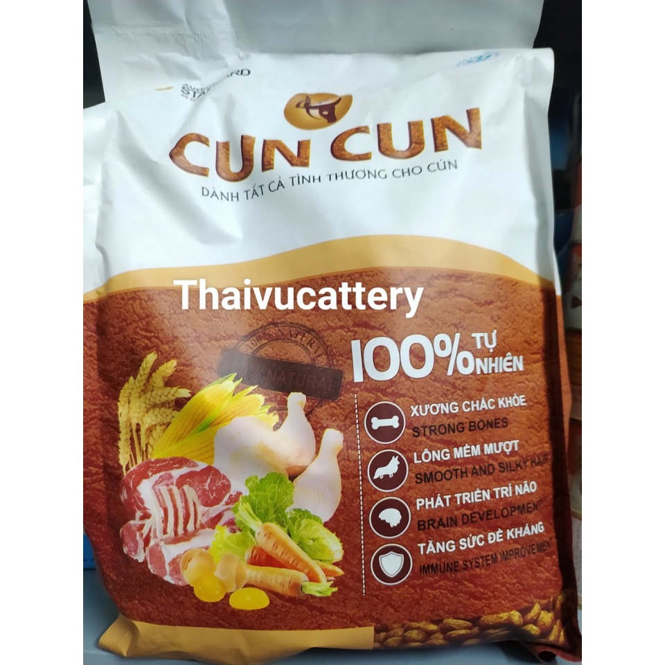 Thức Ăn Cho Chó HẠT TƯƠI CUNCUN Dành Cho Mọi Loài Cún 1,5kg