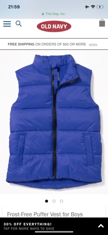 Sỉ áo phao Old navy bé trai