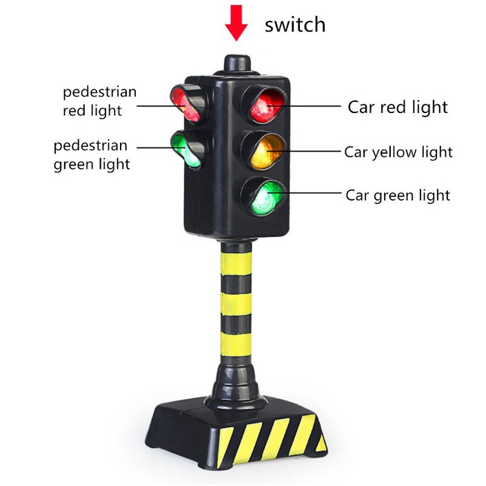 Biển báo giao thông cỡ nhỏ có đèn LED cho trẻ em