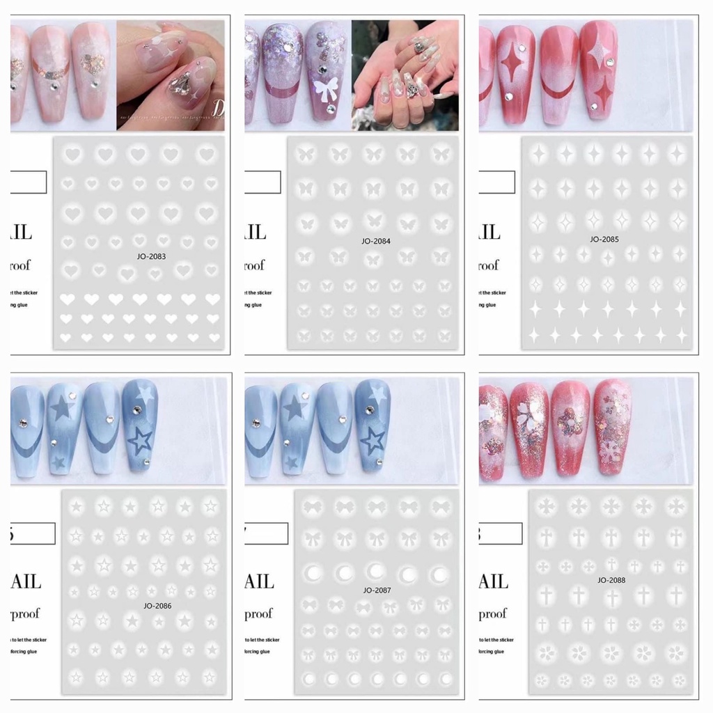 Sticker dán móng tay nail mẫu 3d mới