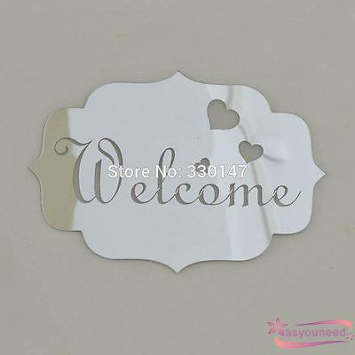 Sticker dán tường dòng chữ Welcome 3D bằng acrylic trang trí nội thất