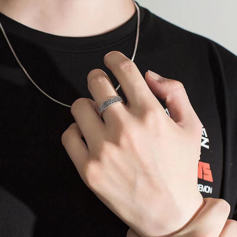 Nhẫn đeo tay nam nữ Unisex chất liệu titan có thể điều chỉnh kích thước PK26