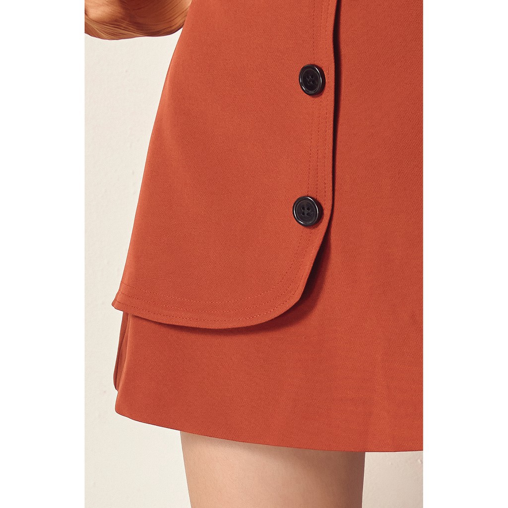 Chân váy dáng A vạt chồng hai lớp JAA0740 - 92wear | BigBuy360 - bigbuy360.vn