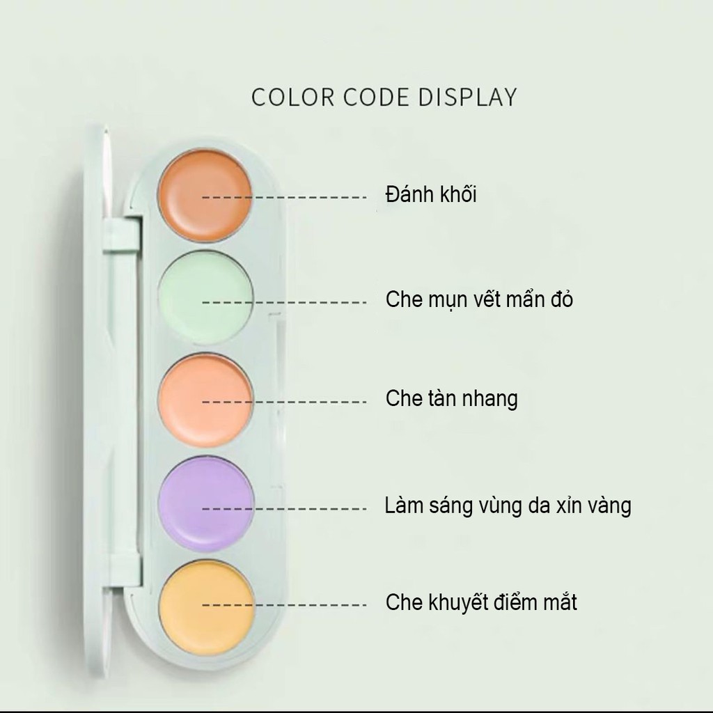 Bảng che khuyết điểm 5 ô màu Suikone | BigBuy360 - bigbuy360.vn