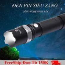 Đèn pin siêu sáng kèm pin,xạc