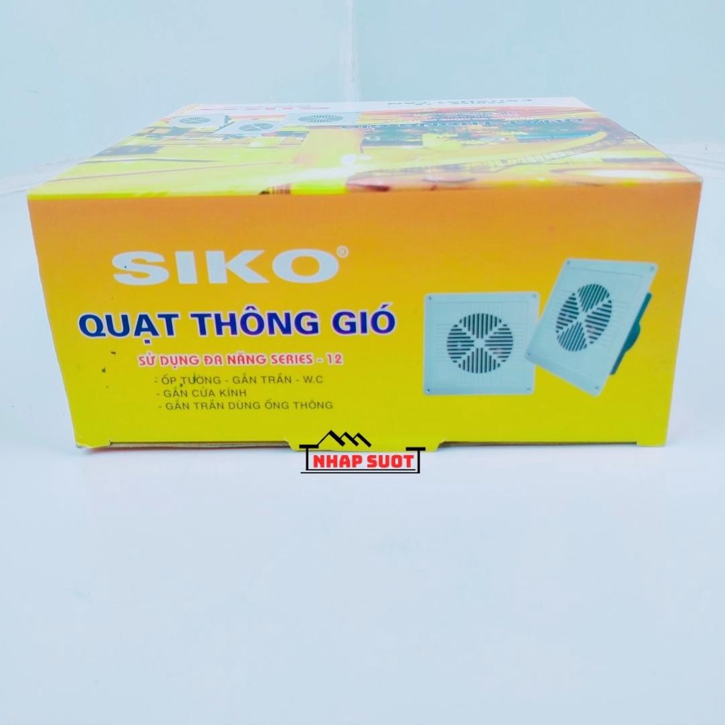 Quạt Thông Gió Đa Năng SIKO Lỗ Khoét 12x12 cm - Model 12B