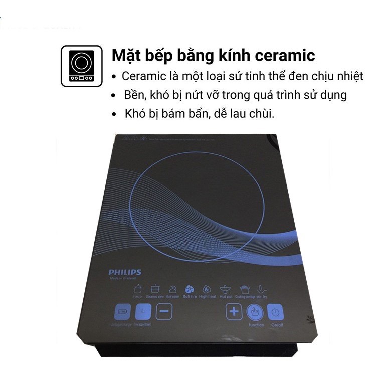 Bếp Từ Đơn Philip Bếp Từ Ăn Lẩu Cảm Ứng Tặng Kèm Nồi Lẩu Đa Chức Năng Bảo Hành 6 Tháng Lỗi 1 Đổi 1
