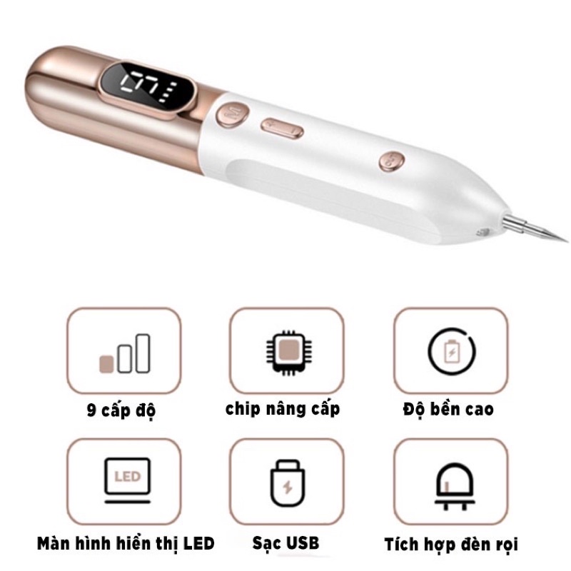 Máy Đốt Nốt Ruồi, Tẩy Nốt Ruồi, Đốt Mụn Thịt, Nám, Tàn Nhang 9 Cấp Độ DZ-01 Thế Hệ Mới 2022