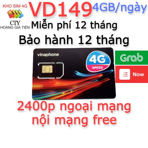SIM VINA 4G BIG50Y U1500 D159V VD149 VD89P VD120M GV89 12TD49 FHAPPY WIN60P K GIỚI HẠN DATA 14T