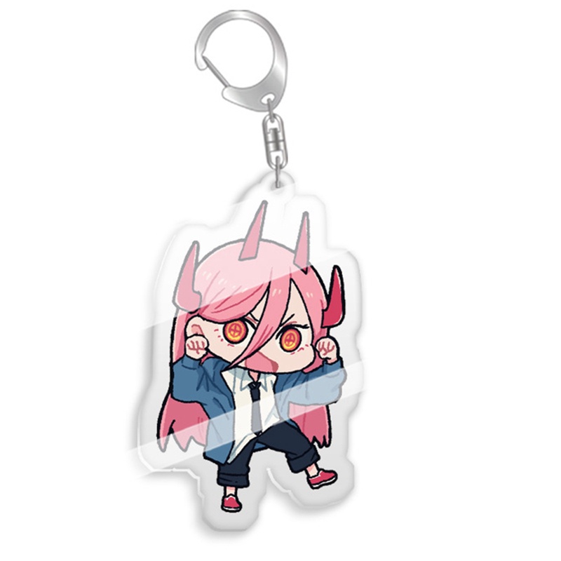 Móc Khóa Kim Loại Acrylic Hình Nhân Vật Anime Chainsaw Man
