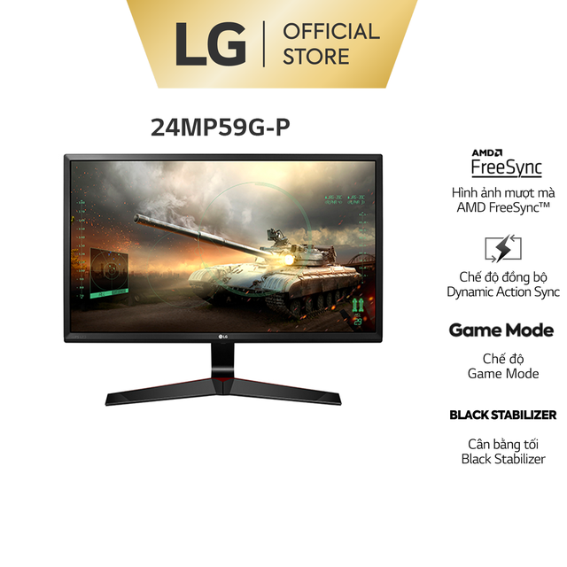 Màn hình máy tính LG 24MP59G-P 24" FHD 5ms 75Hz FreeSync IPS - Hàng Chính Hãng-