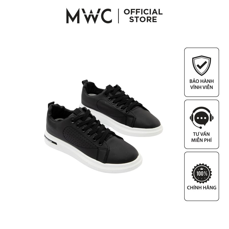 Giày MWC 0594 - Giày Thể Thao Nữ Da Đế Bằng, Giày Sneaker Nữ Basic Năng Động Thời Trang