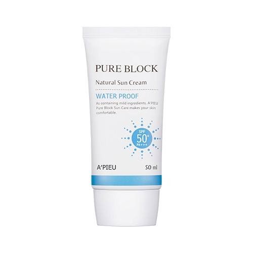 (Mẫu mới) Kem chống nắng A'Pieu Tím Pure Block Natural Waterproof Sun Cream SPF50 về hàng SALE (Bill mua ảnh bên cạnh)