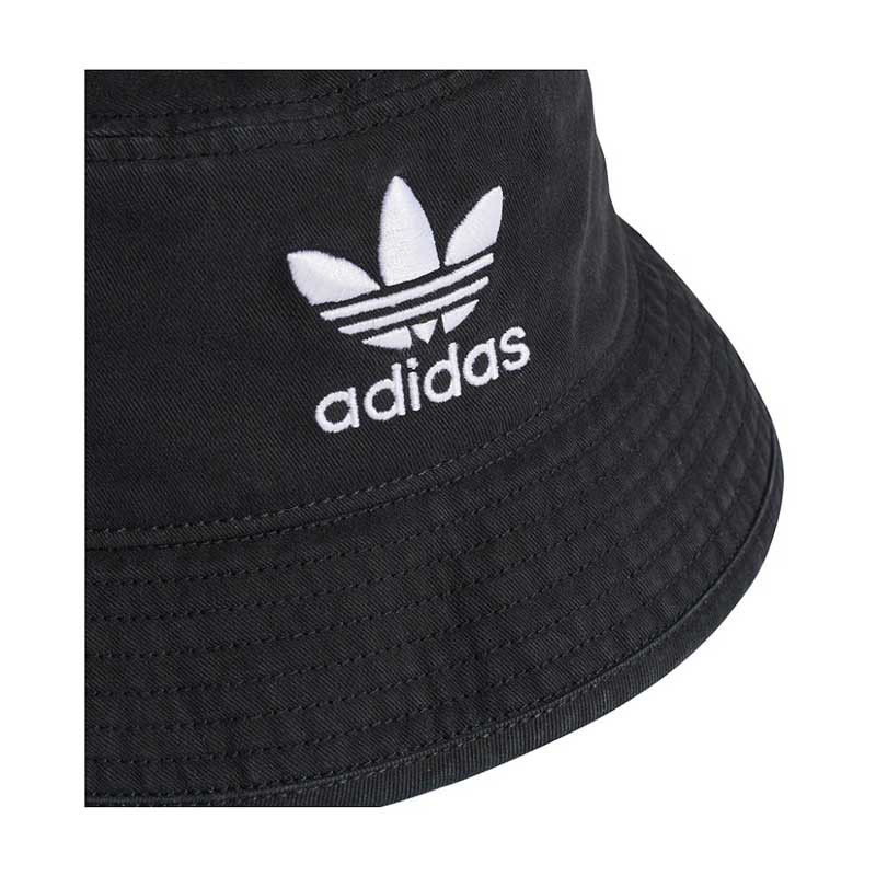 Adidas Originals Unisex Washed Bucket Hat - Core Black/ White