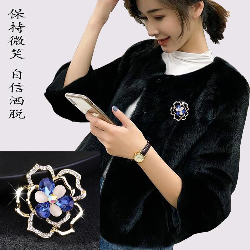 Ghim Cài Áo Đính Đá Pha Lê / Ngọc Trai Cao Cấp Thời Trang Mùa Đông Cho Nữ