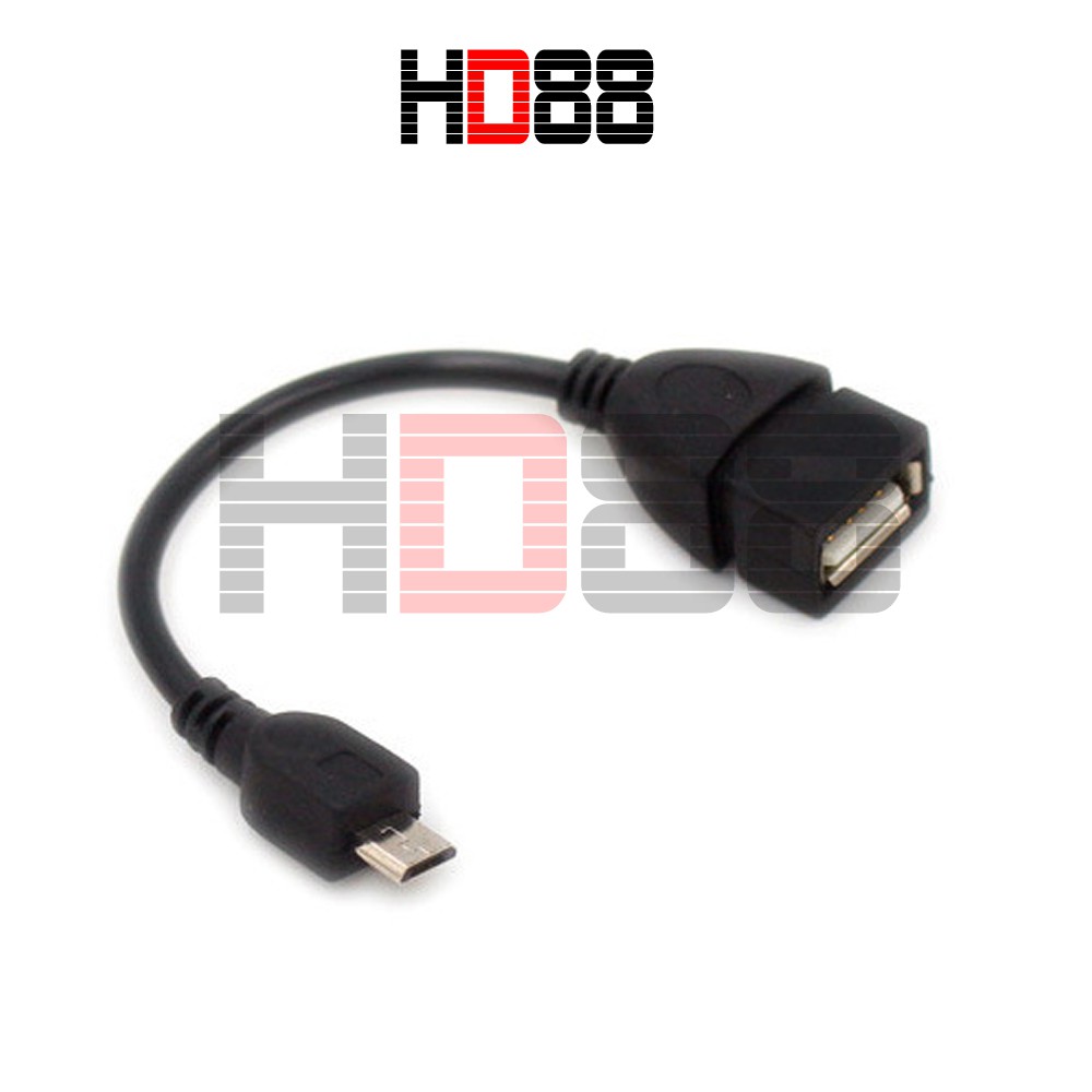 Đầu Cáp Chuyển Đổi Otg Usb 2.0 A Đầu Cái Sang Micro B Đực Cho Điện Thoại Android - HD88 - A12