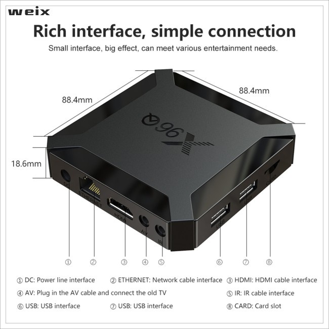 FPX TV BOX Android 10.0 X96Q Allwinner H313 Quad Core 4K Smart Android TV 2.4G Wifi X96 Q Set Top Box